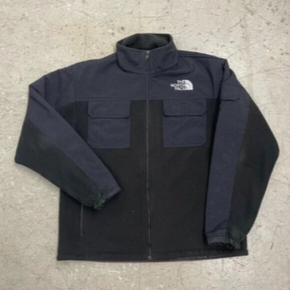 The North Face Jacket Mens Large Blue Black Fleece Pockets Outdoor Gorpcore - Picture 11 of 16